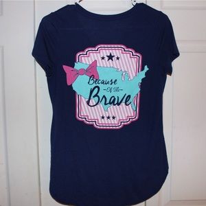 Land of the Free because of the Brave Shirt